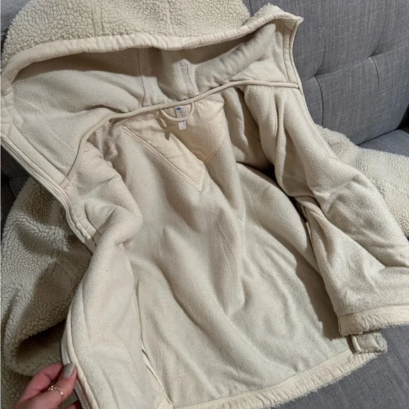 FREE PEOPLE hooded Sherpa jacket